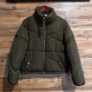 12th Tribe Dark Green Puffer Jacket